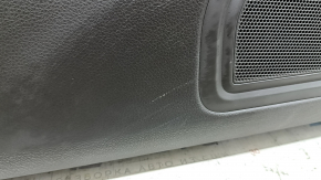 Door trim, front left, Porsche Macan 15-24, gray achatgrau, with seat memory, insert, black gloss, with handle, scratches