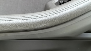 Door trim, front left, Porsche Macan 15-24, gray achatgrau, with seat memory, insert, black gloss, with handle, scratches