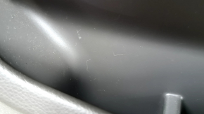 Door trim, front left, Porsche Macan 15-24, gray achatgrau, with seat memory, insert, black gloss, with handle, scratches