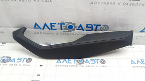 Front right door trim armrest for Audi E-Tron 19-23, dark gray leather, gray stitching, cut