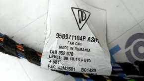 The wiring for the rear bumper of a Porsche Macan 15-25 for parking sensors and a camera is oxidized.