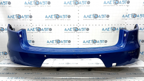 Rear bumper for Porsche Macan 15-18, bare, blue, with scratches, for parking sensors and camera