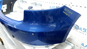Rear bumper for Porsche Macan 15-18, bare, blue, with scratches, for parking sensors and camera