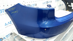 Rear bumper for Porsche Macan 15-18, bare, blue, with scratches, for parking sensors and camera