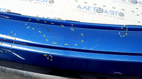 Rear bumper for Porsche Macan 15-18, bare, blue, with scratches, for parking sensors and camera