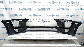 Front bumper, bare, Porsche Macan 15-18, with parking sensors, blue, non-factory holes, dents