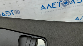 Right center pillar trim, belt, Porsche Macan 15-21, gray achatgrau fabric, 2 parts, worn