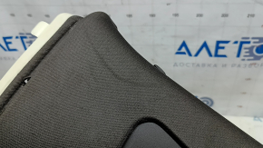 Right center pillar trim, belt, Porsche Macan 15-21, gray achatgrau fabric, 2 parts, worn