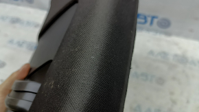 Right center pillar trim, belt, Porsche Macan 15-21, gray achatgrau fabric, 2 parts, worn