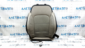 Driver's seat back upholstery for Ford Escape MK4 20-22, beige and black, perforated, dented leather