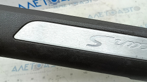 Front left door sill plate for Porsche Macan 15-18, achatgrau gray with chrome insert, Macan S, scratches