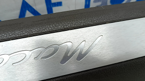 Front right door sill trim for Porsche Macan 15-18, gray achatgrauya with chrome insert, Macan S, scratches, scratches