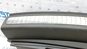 Porsche Macan 15-18 trunk opening trim, gray achatgrau, chrome trim, scratches