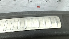Porsche Macan 15-18 trunk opening trim, gray achatgrau, chrome trim, scratches
