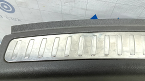 Porsche Macan 15-18 trunk opening trim, gray achatgrau, chrome trim, scratches