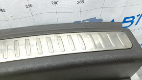 Porsche Macan 15-18 trunk opening trim, gray achatgrau, chrome trim, scratches