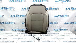 Leather upholstery for the back of the passenger seat of the Ford Escape MK4 20-22, beige and black, perforated, heated, creased leather