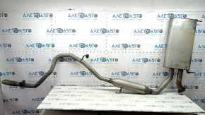 The exhaust pipe, the middle part with the barrel of Toyota Sienna 21-24, is crushed by the resonator.