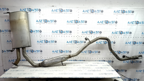 The exhaust pipe, the middle part with the barrel of Toyota Sienna 21-24, is crushed by the resonator.
