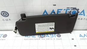 Right sun visor for Porsche Macan 15-25, gray achatgrau leather, without hook, for panoramic windows, dents, crack in mount