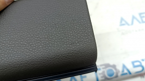 Front panel trim, center lower, Porsche Macan 15-18, gray achatgrau leather, scratched
