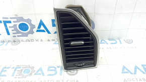 Front panel air vent deflector, central left, Porsche Macan 15-15, without backlight, black with chrome, broken mount