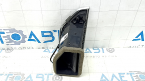 Front panel air vent deflector, central left, Porsche Macan 15-15, without backlight, black with chrome, broken mount
