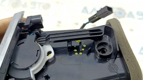 Front panel air vent deflector, central left, Porsche Macan 15-15, without backlight, black with chrome, broken mount