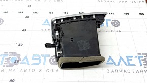 Front panel air vent, center right, Porsche Macan 15-15, without illumination, black with chrome, crack in mount