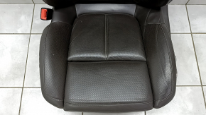 Driver's seat for Porsche Macan 15-18 with airbag, electric, heated, ventilated, grey achatgrau leather, scratches, tears, worn