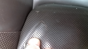 Driver's seat for Porsche Macan 15-18 with airbag, electric, heated, ventilated, grey achatgrau leather, scratches, tears, worn