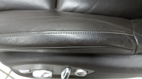 Driver's seat for Porsche Macan 15-18 with airbag, electric, heated, ventilated, grey achatgrau leather, scratches, tears, worn