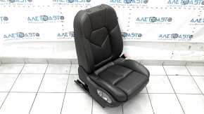 Passenger seat for Porsche Macan 15-18 with airbag, electric, heated, ventilated, grey achatgrau leather, scratches, tears, dents