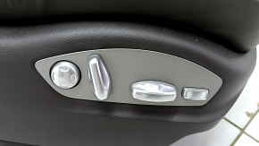 Passenger seat for Porsche Macan 15-18 with airbag, electric, heated, ventilated, grey achatgrau leather, scratches, tears, dents