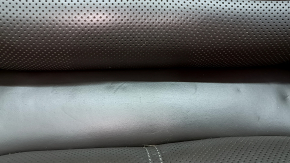 Passenger seat for Porsche Macan 15-18 with airbag, electric, heated, ventilated, grey achatgrau leather, scratches, tears, dents