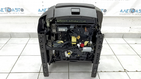 Passenger seat for Porsche Macan 15-18 with airbag, electric, heated, ventilated, grey achatgrau leather, scratches, tears, dents