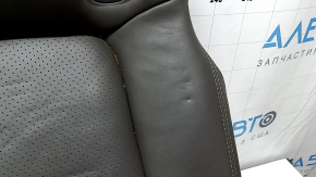 Porsche Macan 15-18 rear seat cushion, achatgrau grey leather, heated, perforated, scratches, dents