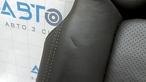 Porsche Macan 15-18 rear seat cushion, achatgrau grey leather, heated, perforated, scratches, dents