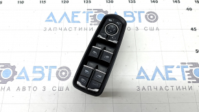 Front left window lift control for a Porsche Macan 15-24, black and chrome, automatic folding, BSM compatible, broken mountings