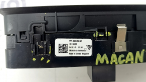 Front left window lift control for a Porsche Macan 15-24, black and chrome, automatic folding, BSM compatible, broken mountings