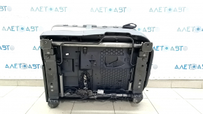 Rear seat, 2nd row, left, Ford Escape MK4 2020-2022, without airbag, leather, beige with black, perforated, with armrest and belt, cracked lining