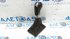 Porsche Macan 15-18 automatic transmission knob, achatgrau gray leather, scratches