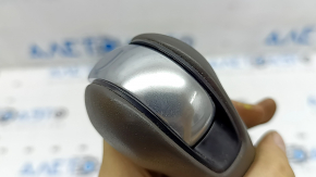 Porsche Macan 15-18 automatic transmission knob, achatgrau gray leather, scratches
