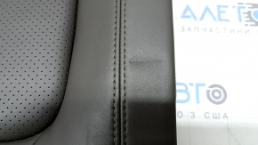 Right rear seat backrest for Porsche Macan 15-18, achatgrau grey leather, heated, perforated, scratches, dents