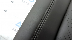 Right rear seat backrest for Porsche Macan 15-18, achatgrau grey leather, heated, perforated, scratches, dents