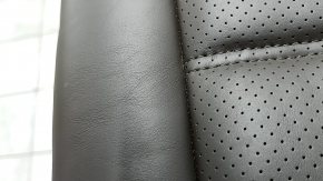 Right rear seat backrest for Porsche Macan 15-18, achatgrau grey leather, heated, perforated, scratches, dents