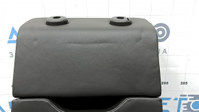 Rear seat backrest center Porsche Macan 15-18, gray achatgrau leather, needs cleaning, dents