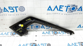 Porsche Macan 15-25 center console trim, right side, gray achatgrau leather, broken fasteners