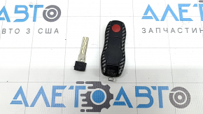 Porsche Macan 15-22 key, 4 buttons, carbon fiber, paint peeling, bumps