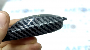 Porsche Macan 15-22 key, 4 buttons, carbon fiber, paint peeling, bumps